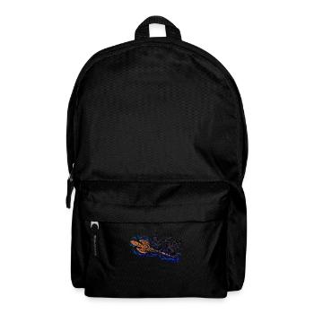 Odins Raben mit Speer Gungnir - Hugin und Munin - Rucksack - Schwarz - Vorne