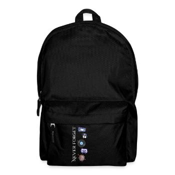 Schallplatte und Freunde - Never Forget - Rucksack - Schwarz - Vorne