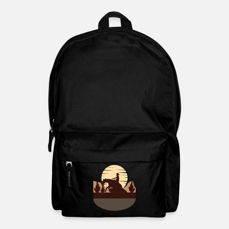 Reining Reiter Pferd Westernreiten - Rucksack - Schwarz