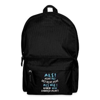 Grammatik Deutsch Lehrer und Lehrerin - Rucksack - Schwarz - Vorne
