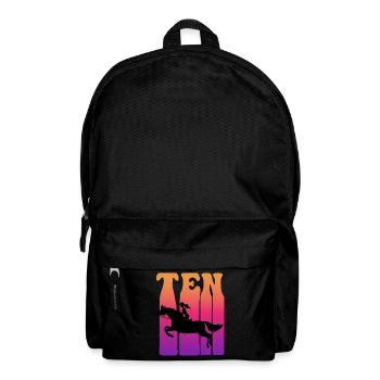 Girl riding, I am 10 years old, children 10. - Backpack - black - Front