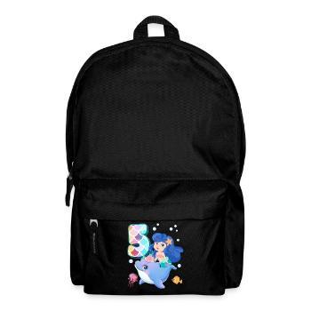 5ème anniversaire | | anniversaire de sirène - Sac à dos - noir - Devant