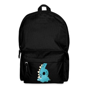 6ème anniversaire | | d’anniversaire de dinosaure - Sac à dos - noir - Devant