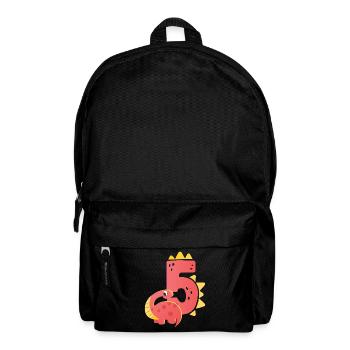 5ème anniversaire | | d’anniversaire de dinosaure - Sac à dos - noir - Devant