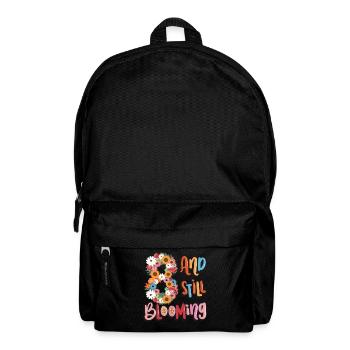 8 Und Immer Noch Blühende Mädchen Blumige 8. - Rucksack - Schwarz - Vorne