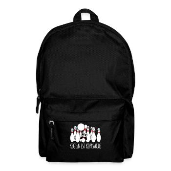 Kegeln ist Kopfsache - Rucksack - Schwarz - Vorne