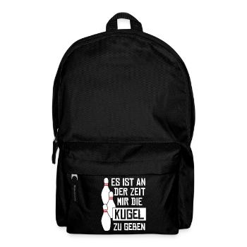 Kegeln Kugel Kegelbahn Kegelverein - Rucksack - Schwarz - Vorne