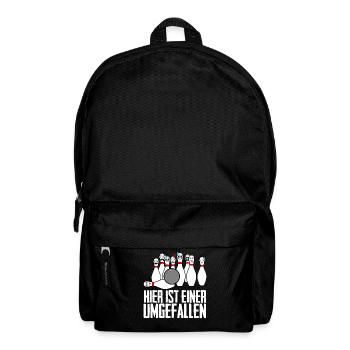 Kegeln Bowling Kegelbahn Kegelverein - Rucksack - Schwarz - Vorne