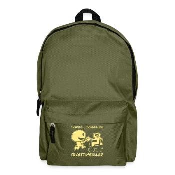 Paketzusteller Postbote Witz Paketbote - Rucksack - Olivgrün - Vorne