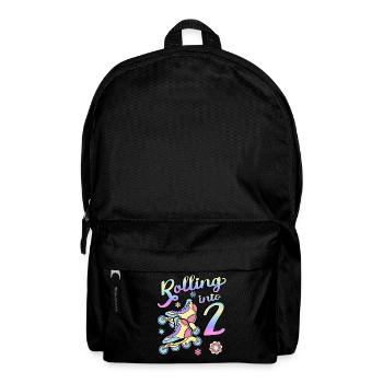 Rolling Into 2 Roller Skaters Skates 2. Jahr - Rucksack - Schwarz - Vorne