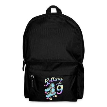 Rolling Into 9 Roller Skaters Skates 9. Jahr - Rucksack - Schwarz - Vorne