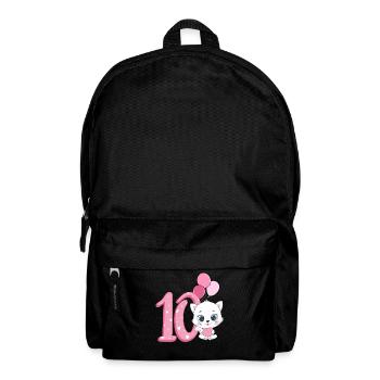 10th Birthday Kitten | Cat Birthday Shirt - Backpack - black - Front