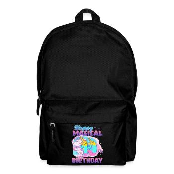 Alles Gute Zum 10. Geburtstag Einhorn Pony - Rucksack - Schwarz - Vorne