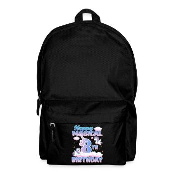 Happy Magical 8th Birthday Unicorn Pony - Backpack - black - Front