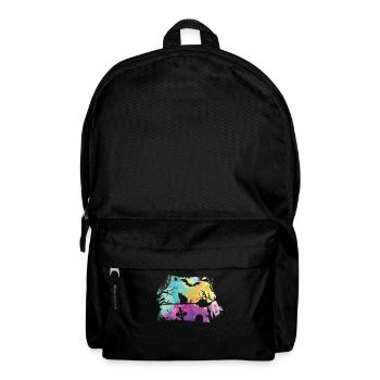 Hexe Katze Tiere Silhouette Halloween Gedenkpark - Rucksack - Schwarz - Vorne