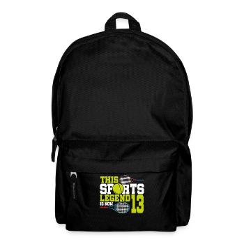 Cette légende du sport a maintenant 13 ans, le tennis 13. - Sac à dos - noir - Devant