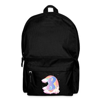 8 Unicorn Rainbow Clouds Little Pony 8. - Backpack - black - Front