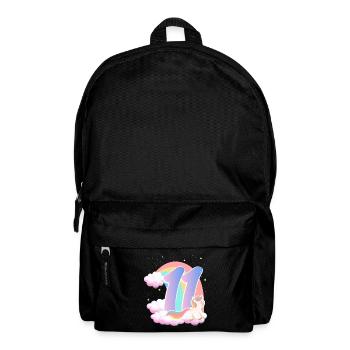 11 Unicorn Rainbow Clouds Little Pony 11. - Backpack - black - Front