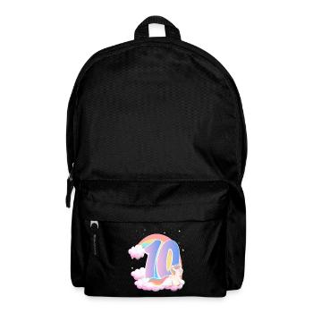 10 Unicorn Rainbow Clouds Little Pony 10. - Backpack - black - Front