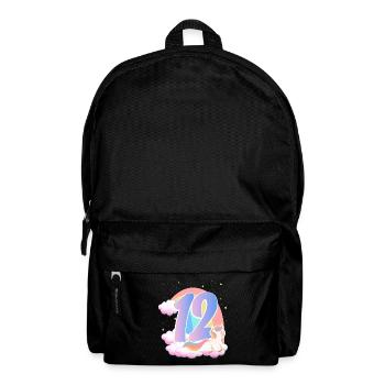 12 Unicorn Rainbow Clouds Little Pony 12. - Backpack - black - Front