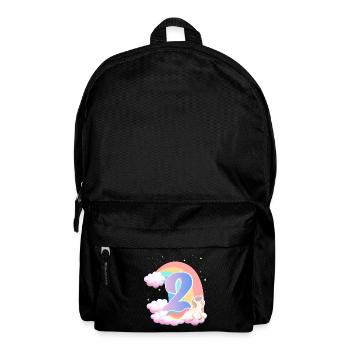 2 Unicorn Rainbow Clouds Little Pony 2. - Backpack - black - Front