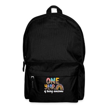 A Year of Being Awesome Animal Skin Pattern - Backpack - black - Front