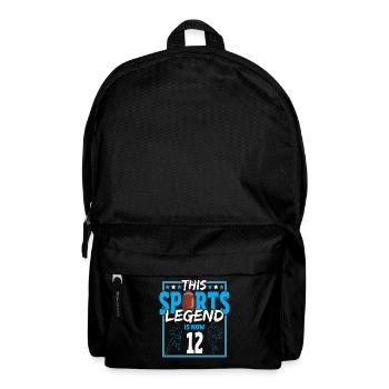This sports legend is now 12, rugby game 12. - Backpack - black - Front