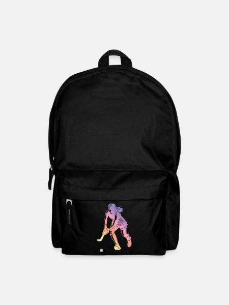 Fieldhockey Sport Silhouette - Rucksack - Schwarz
