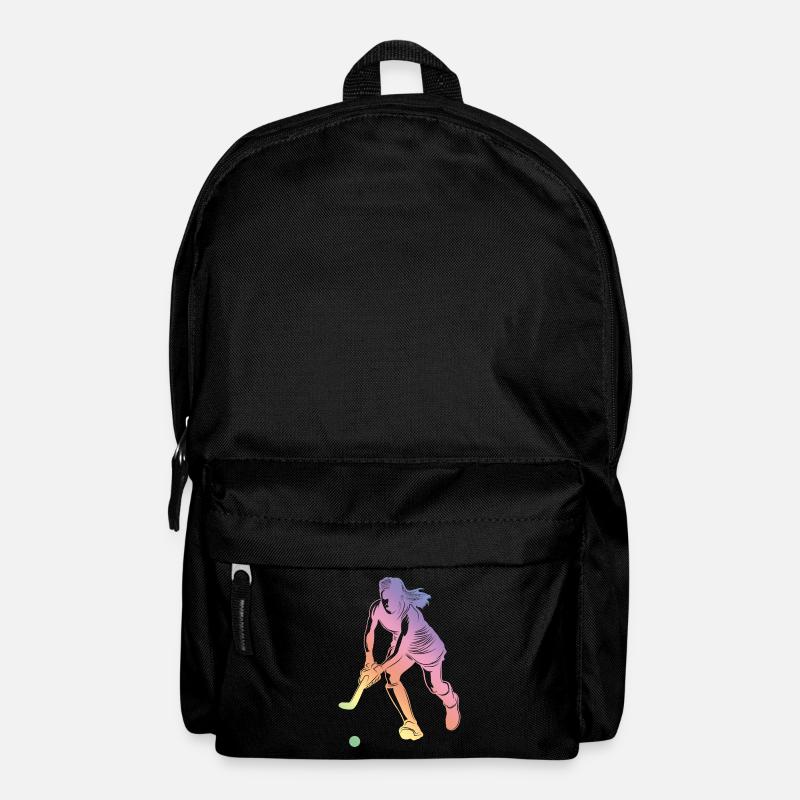 Fieldhockey Sport Silhouette - Rucksack - Schwarz