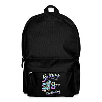 Rolling Into My 8th Birthday Quad Skater - Rucksack - Schwarz - Vorne