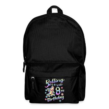 Rouler dans le 8e anniversaire Roller Skater Inline - Sac à dos - noir - Devant