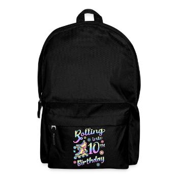 Rolling Into 10th Birthday Roller Skater Inline - Backpack - black - Front