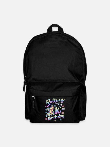Rolling Into My 10th Birthday Roller Skater - Rucksack - Schwarz