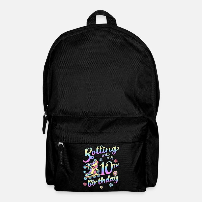Rolling Into My 10th Birthday Roller Skater - Rucksack - Schwarz