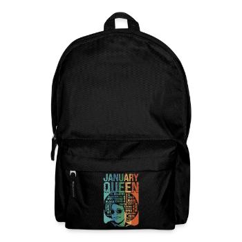 January - Month of Birth of the Queen - Celebrate - Backpack - black - Front