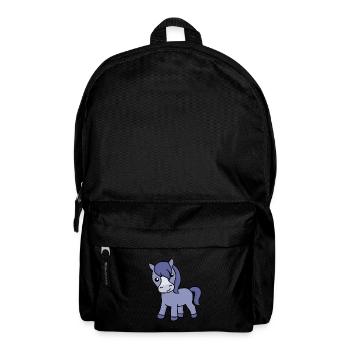Pferd Comic Tier - Rucksack - Schwarz - Vorne