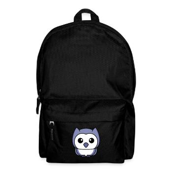 Eule Comic - Rucksack - Schwarz - Vorne