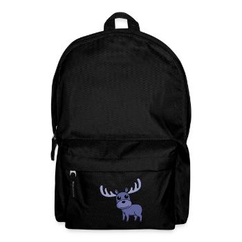 Elch Comic Tier - Rucksack - Schwarz - Vorne
