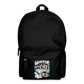 Winter is better with cats autumn season - Backpack - black - Front