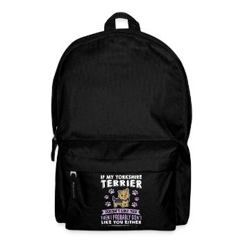 Hunde Spruch Yorkshire Terrier Design - Rucksack - Schwarz - Vorne