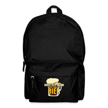 Bier Durstiger Mann Biertrinker - Rucksack - Schwarz - Vorne