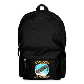 Waller Angler Angelsport Angeln Fisch - Rucksack - Schwarz - Vorne