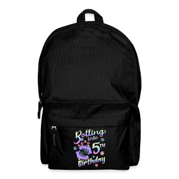 Rolling Into 5th Birthday Quad Skater Rollschuhe - Rucksack - Schwarz - Vorne