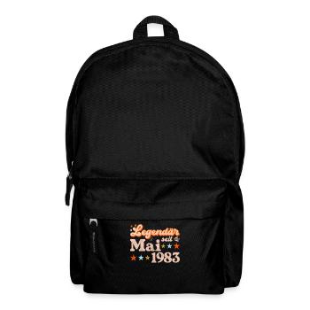 Legendär seit Mai 1983 zum 40 Geburtstag - Rucksack - Schwarz - Vorne