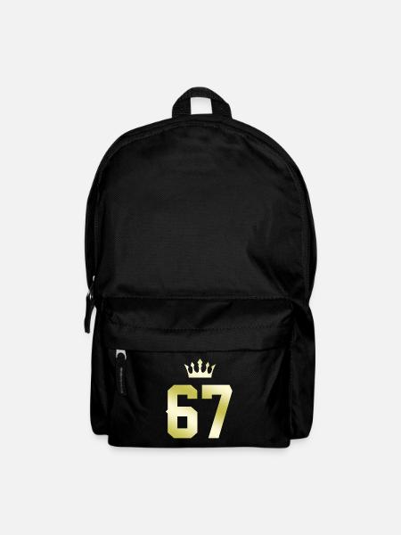 67 Zahl Krone - Rucksack - Schwarz