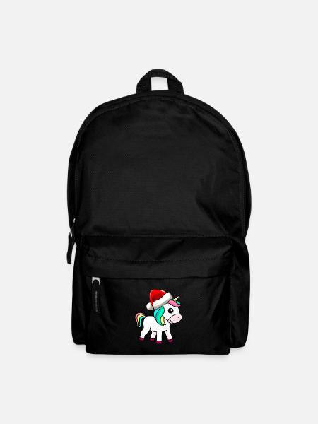 Licorne Comic Christmas - Sac à dos - noir
