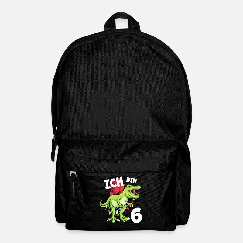 Ich bin 6 Jahre Dinosaurier 6. Geburtstag - Rucksack - Schwarz