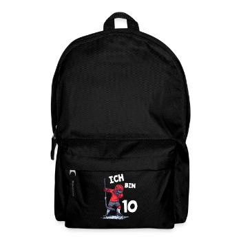 Ich bin 10 Jahre Eishockey 10. Geburtstag - Rucksack - Schwarz - Vorne
