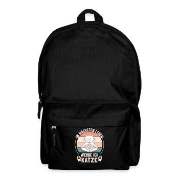 Im nächsten Leben werde ich Katze - Rucksack - Schwarz - Vorne