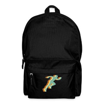Running Retro Racing Running Runners - Backpack - black - Front